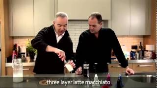 aerolatte  milk frother makes three layer caffè latte macchiato [upl. by Schellens849]