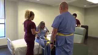 Physical Therapy Transfer Training  How To Transfer From Wheelchair To Bed [upl. by Adnilem416]