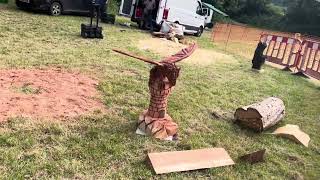 A fabulous range of wooden sculpture at Caerleon festival 2024 [upl. by Dnomzed]